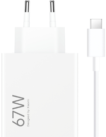 Carregador Xiaomi Hypercharge Combo USB-A 67W Branco + Cabo USB-A p/ USB-C 1m