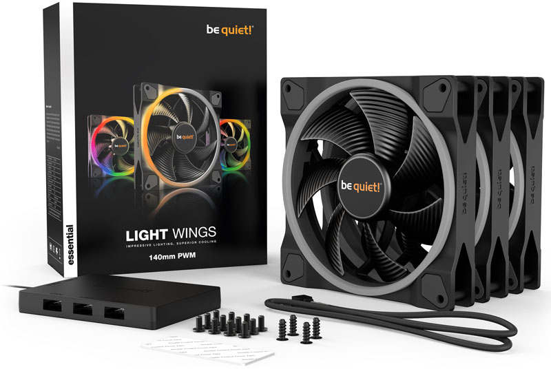 be quiet! - Ventoinha be quiet! Light Wings PWM 140mm (Pack 3)