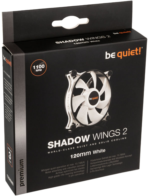 be quiet! - Ventoinha be quiet! Shadow Wings 2 120mm - Branca