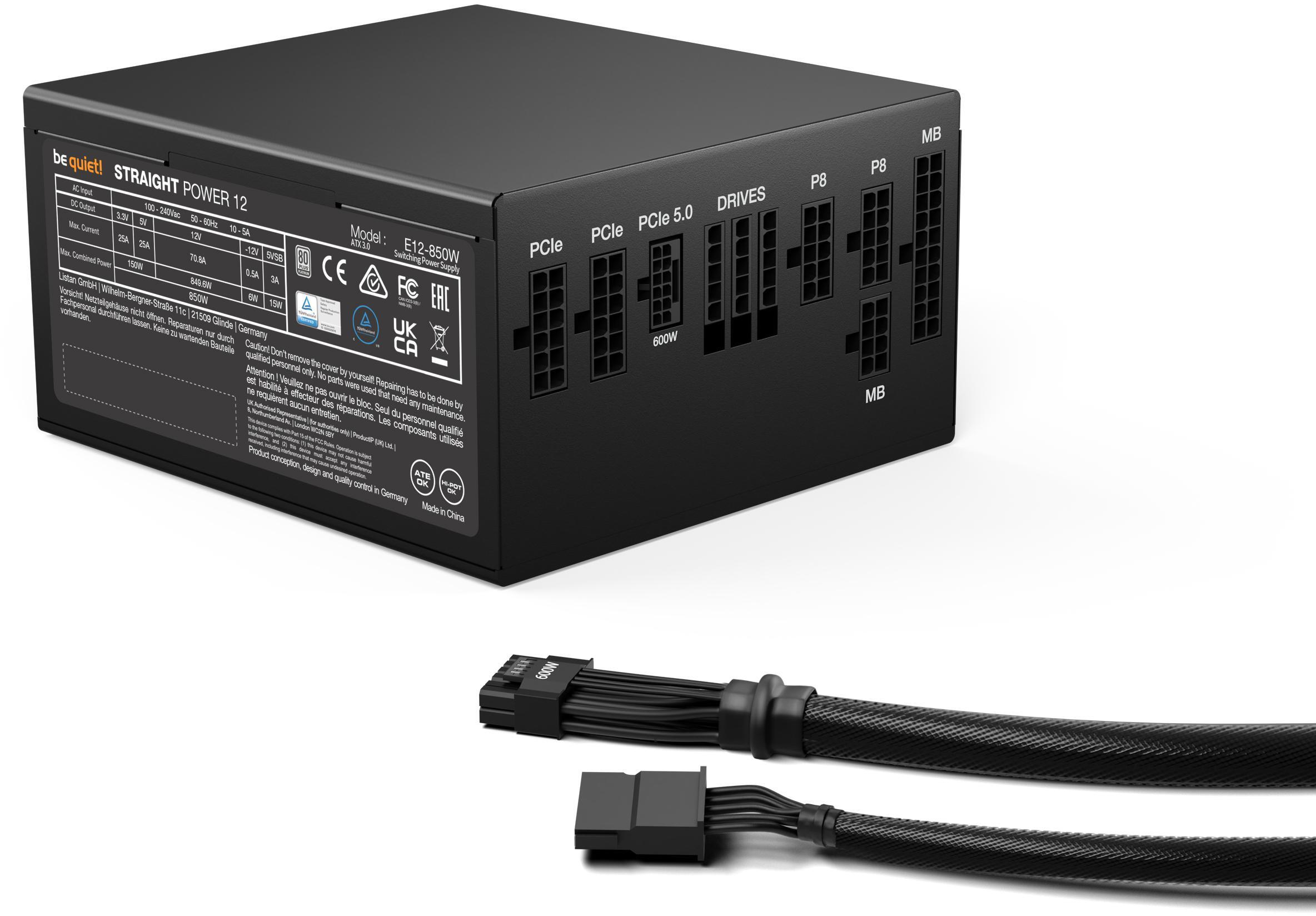  - Fonte de Alimentação ATX 3.1 be quiet! Straight Power 850W PCIE 5.1