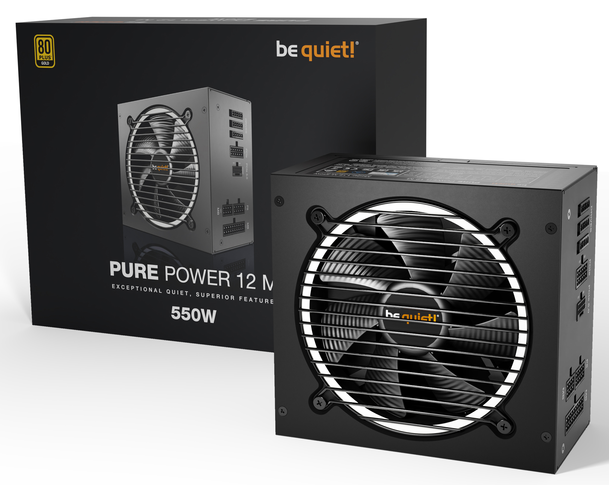 be quiet! - Fonte be quiet! Pure Power 12M 80 PLUS Gold ATX 3.0 PCIe 5.0 - 550 Watt
