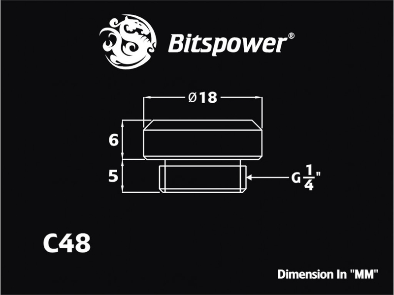 Bitspower - Conector Bitspower G1/4 12mm Multi-Link Mini - Preto Mate