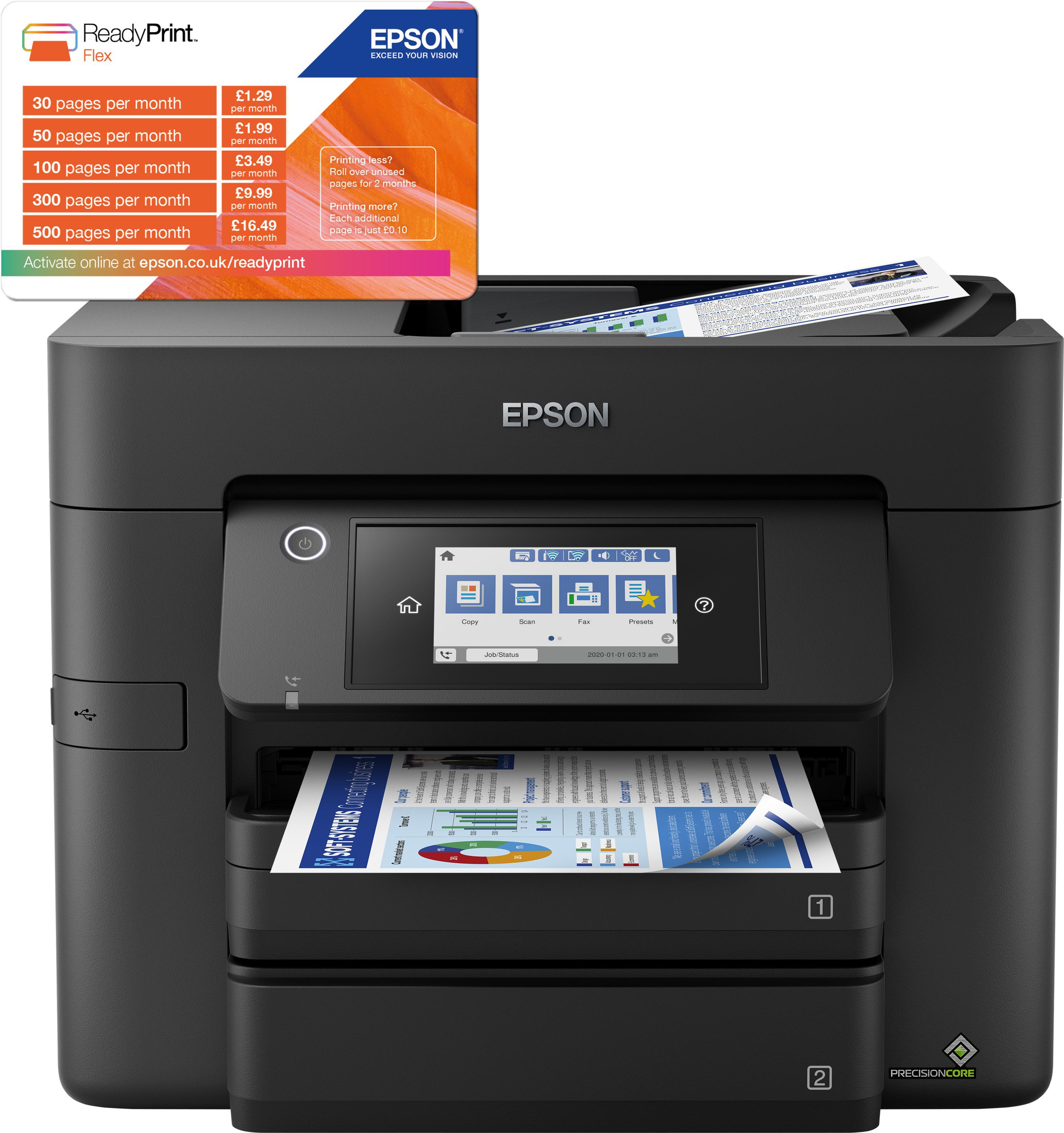 Epson - Multifunções Epson WorkForce Pro WF-4830DTWF Wi-Fi