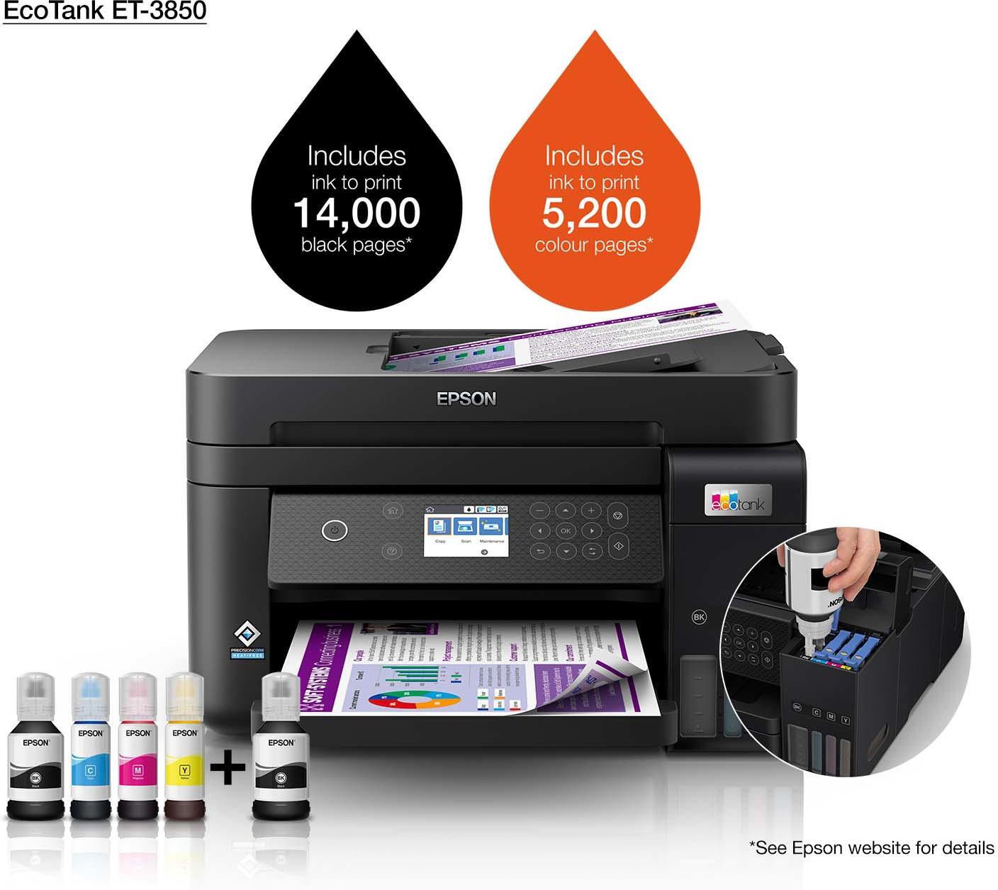 Epson - Multifunções Epson EcoTank ET-3850 Wi-Fi
