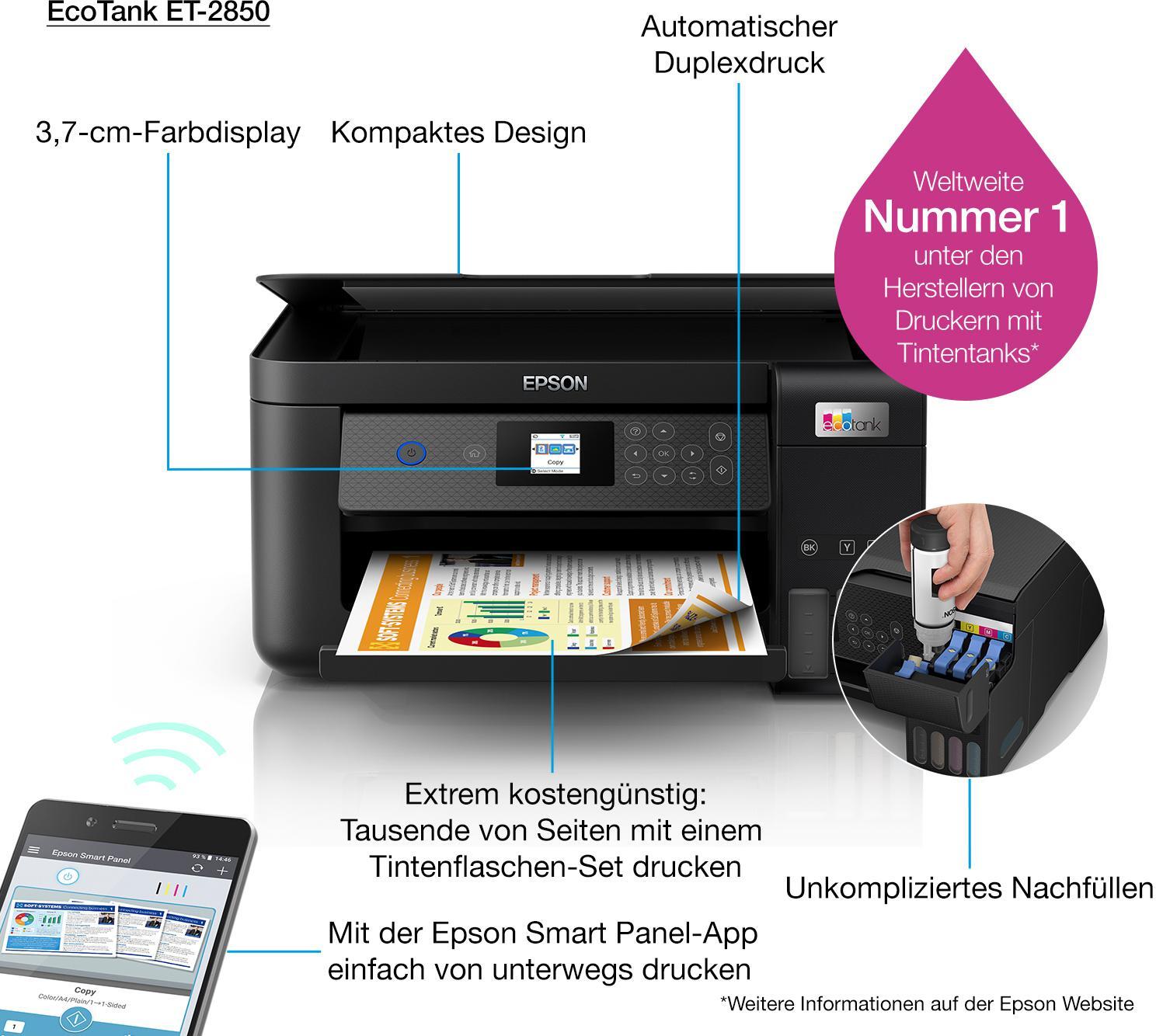 Epson - Multifunções Epson EcoTank ET-2850 Wi-Fi