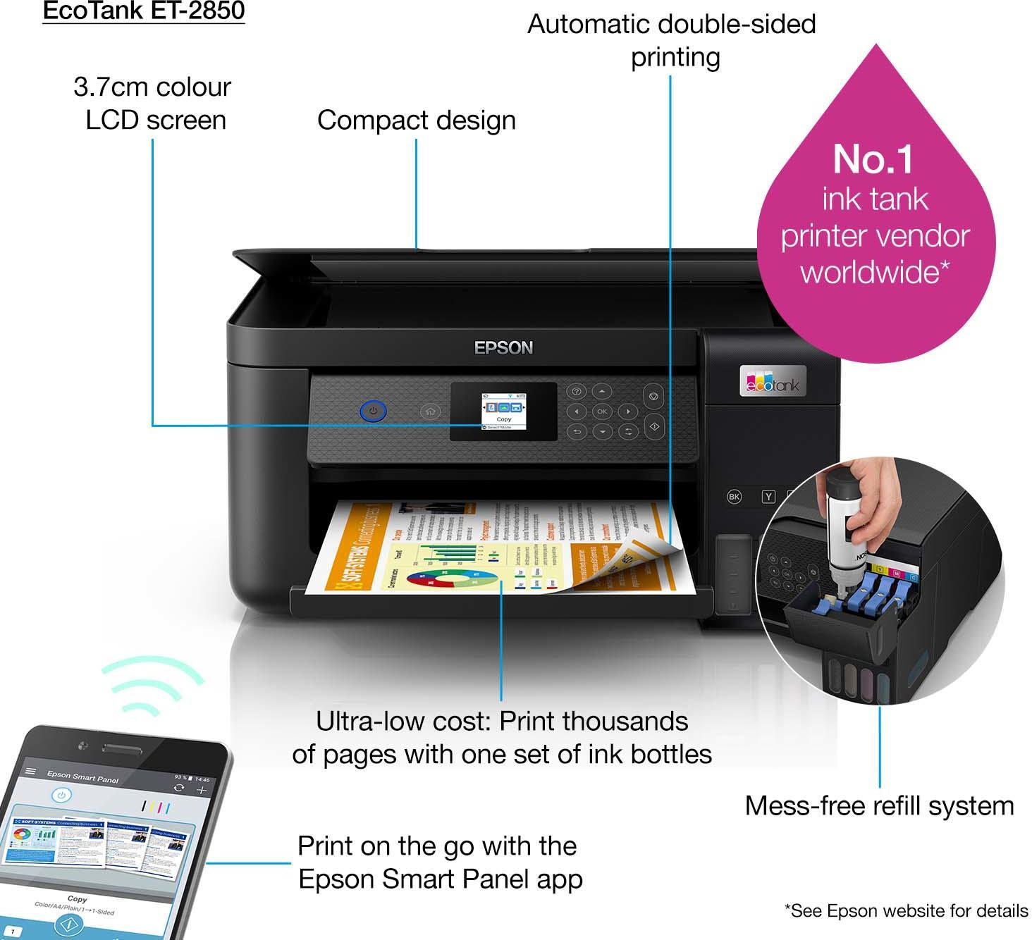 Epson - Multifunções Epson EcoTank ET-2850 Wi-Fi