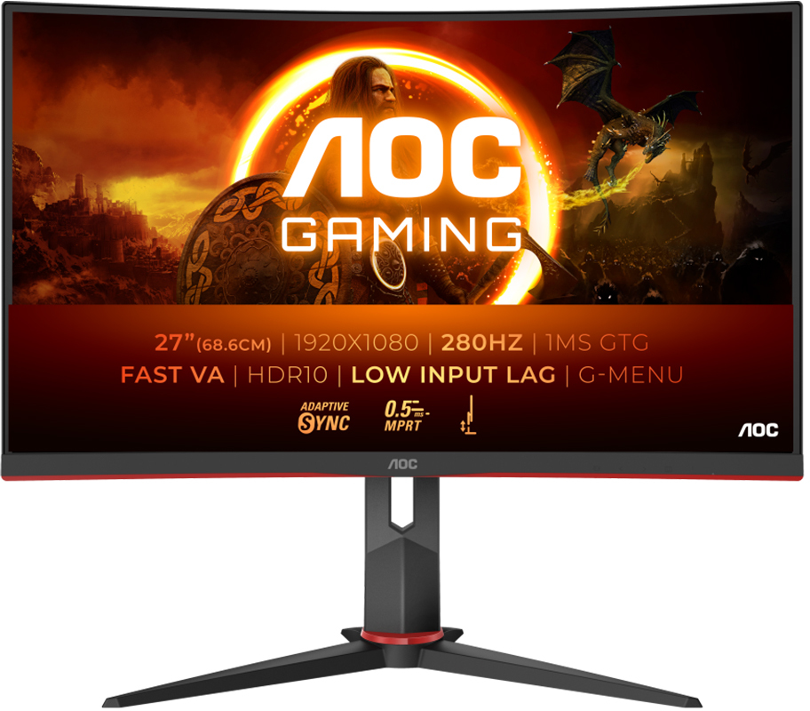 AOC - Monitor Curvo AOC Gaming 27" C27G2Z3/BK Fast VA FHD 280Hz 0.5ms