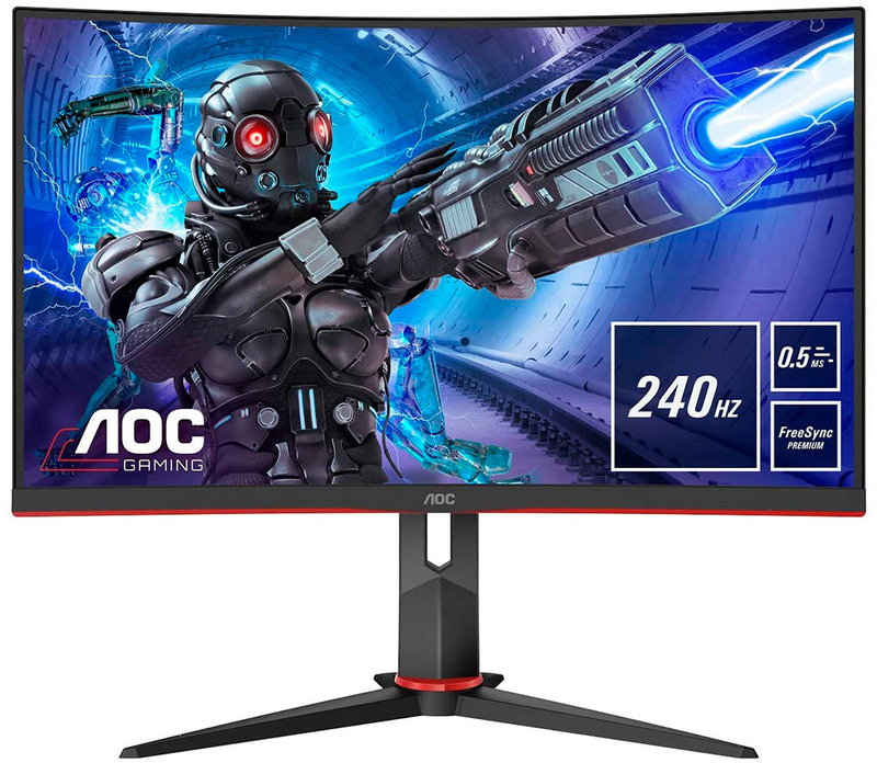 AOC - ** B Grade ** Monitor Curvo AOC Gaming 27" C27G2ZE VA FHD 240Hz 0.5ms FreeSync
