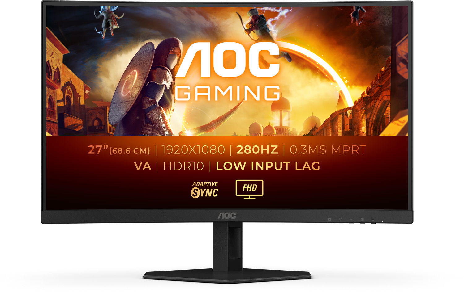 Monitor Curvo AOC Gaming 27" C27G4ZXE Fast VA FHD 280Hz 0.3ms