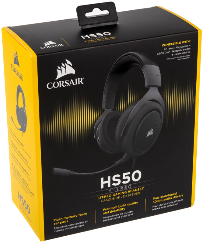 Corsair - ** B Grade ** Auscultadores Corsair Raptor HS50 Carbon