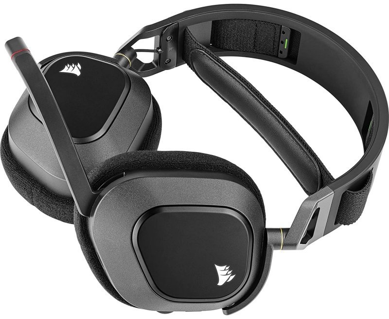 Corsair - Headsets Corsair HS80 RGB Wireless Preto