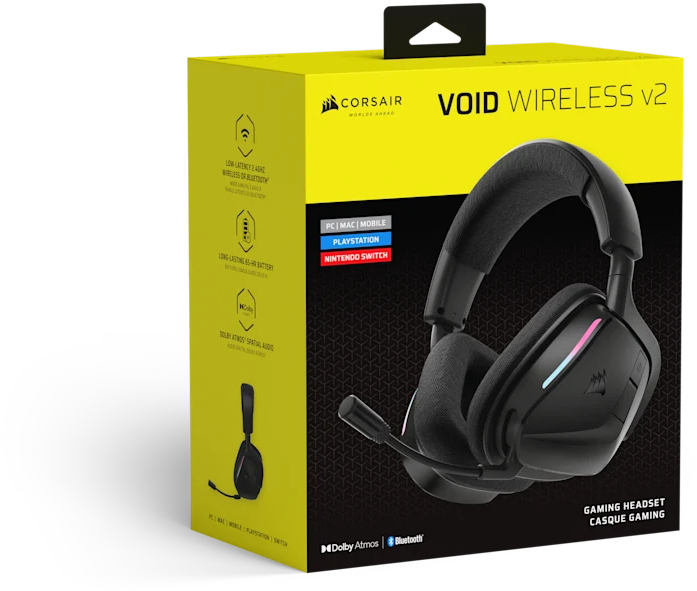 Corsair - Headset Corsair Void RGB Wireless V2 Preto