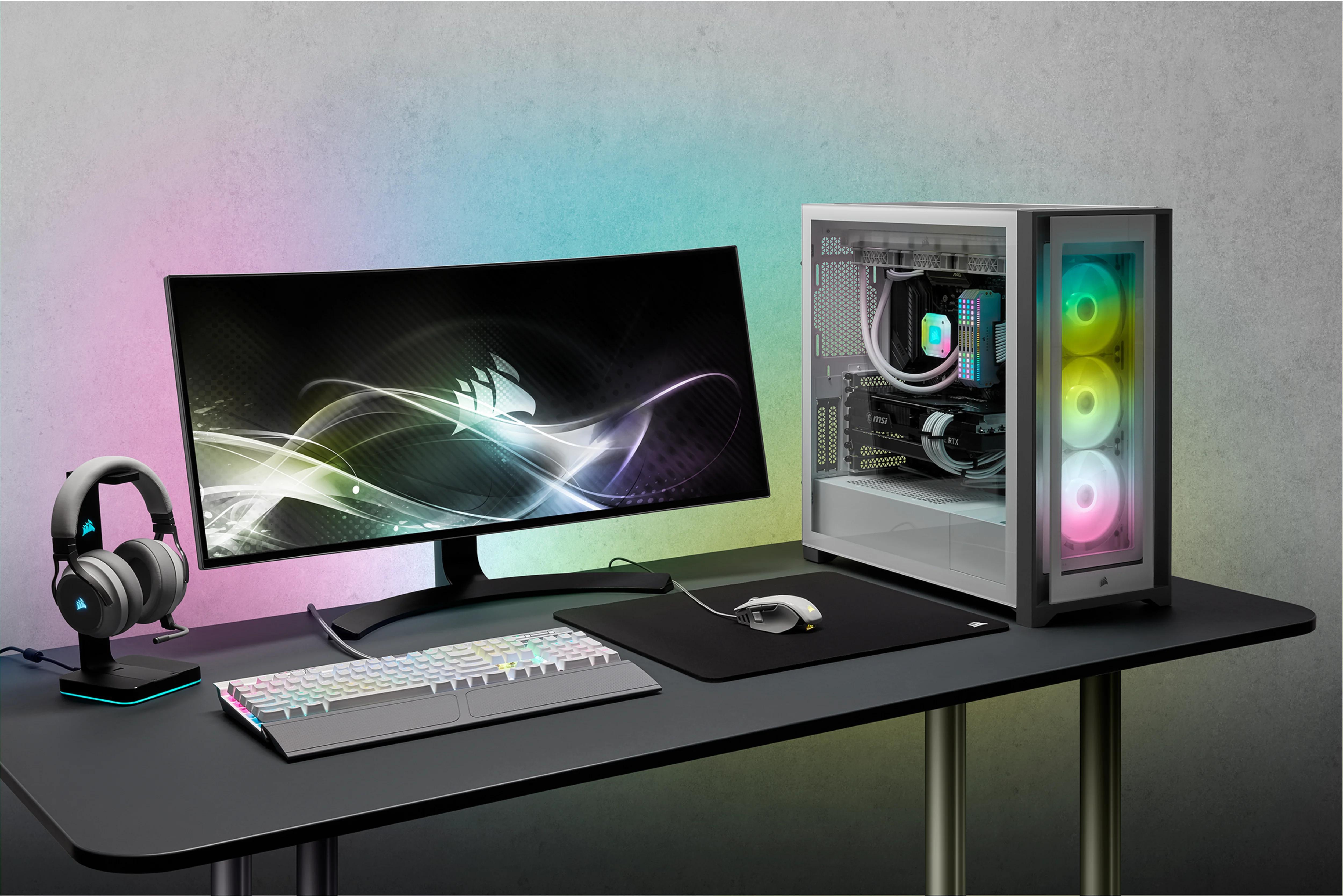 Corsair - ** B Grade ** Caixa E-ATX Corsair iCUE 5000X RGB Smart Branca Vidro Temperado