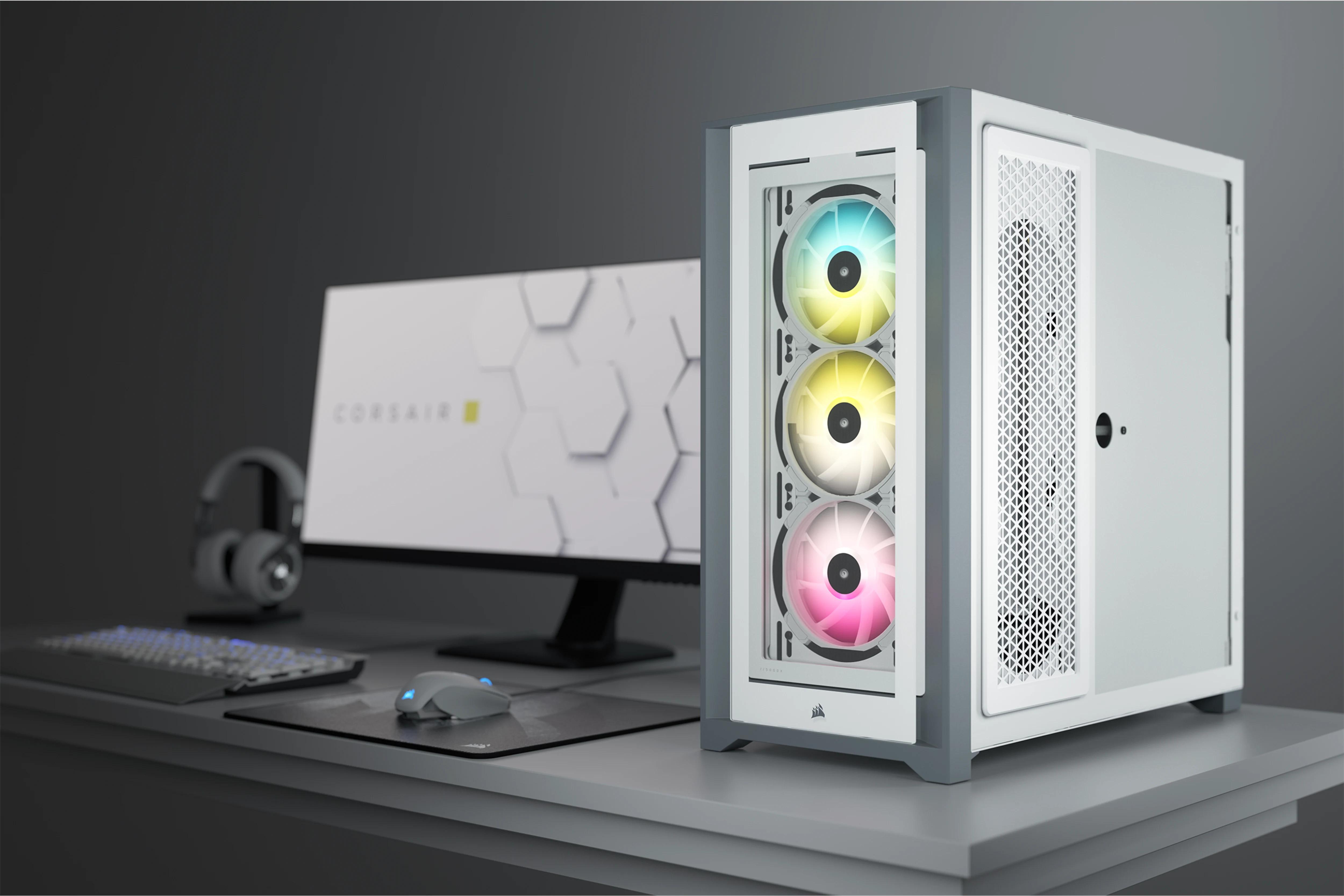 Corsair - ** B Grade ** Caixa E-ATX Corsair iCUE 5000X RGB Smart Branca Vidro Temperado