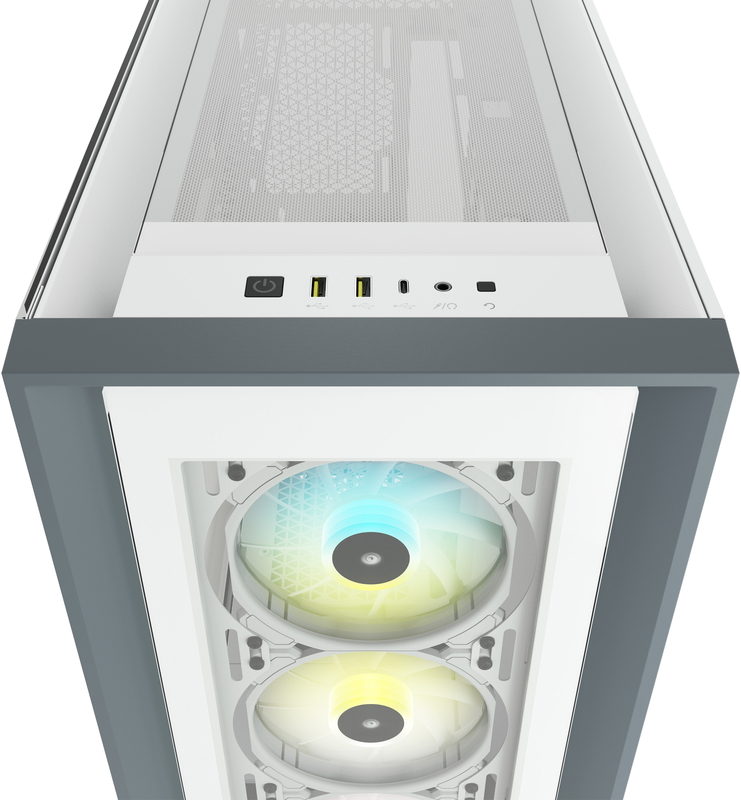 Corsair - Caixa E-ATX Corsair iCUE 5000X RGB Smart Branca Vidro Temperado