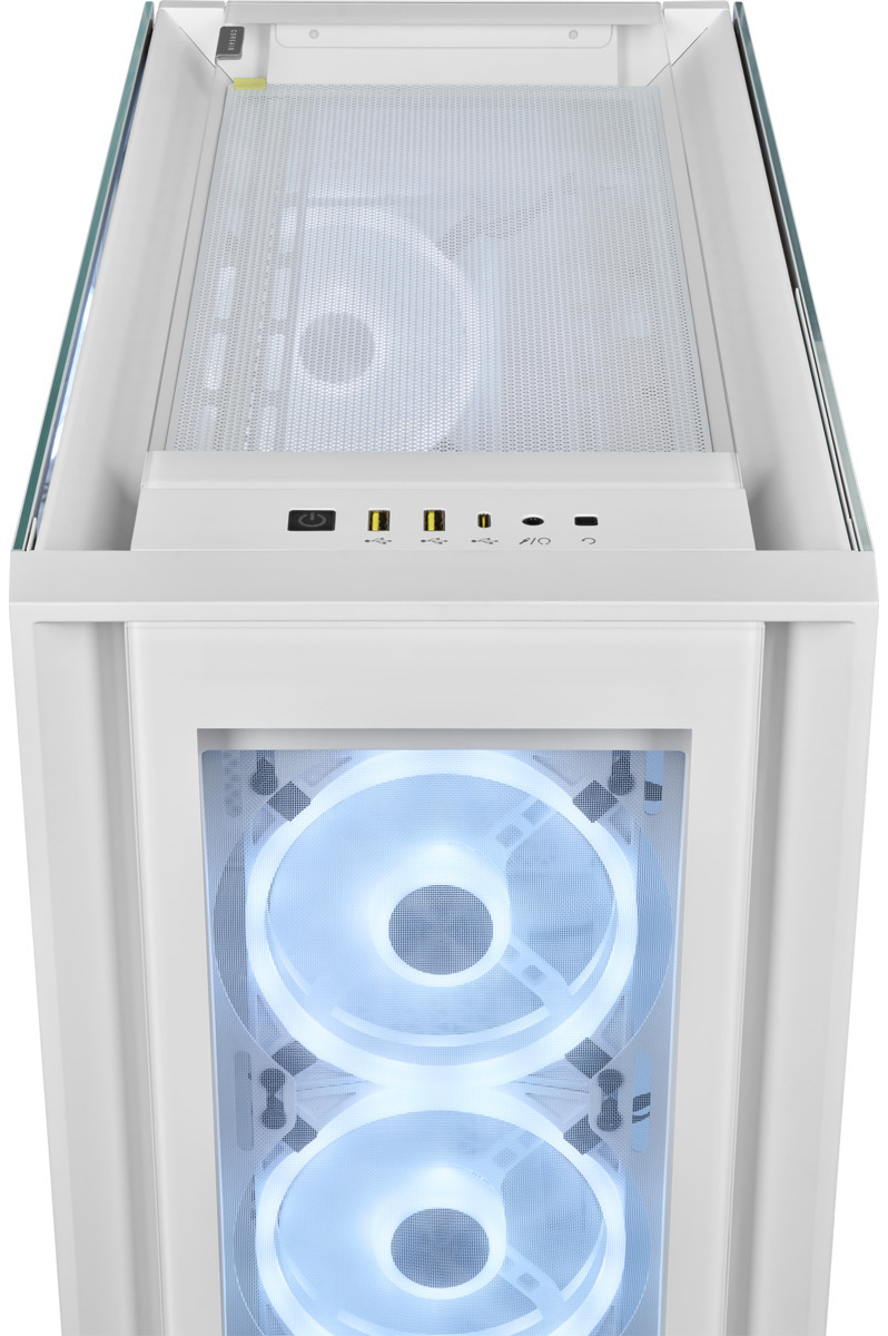 Corsair - Caixa ATX Corsair iCUE 5000X Airflow RGB Smart Branco Vidro Temperado