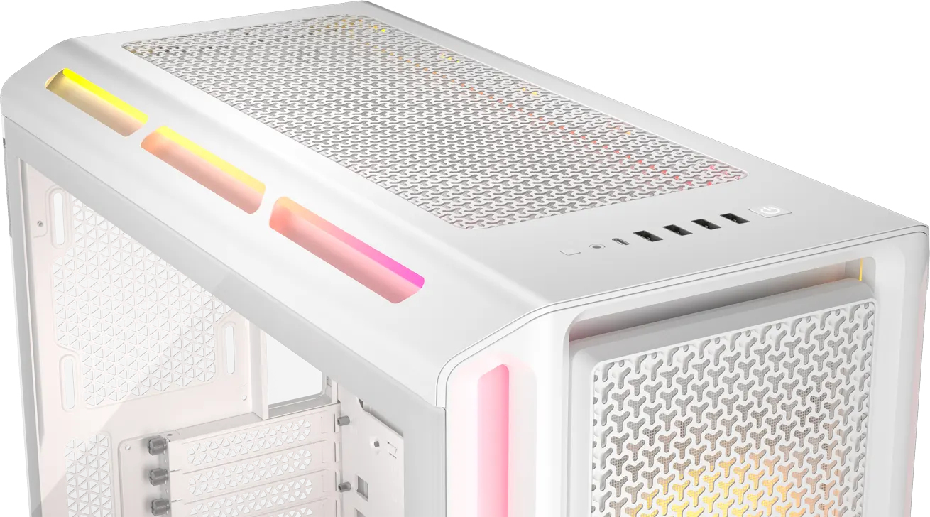 Corsair - Caixa E-ATX Corsair 5000T LX ARGB Branca Vidro Temperado