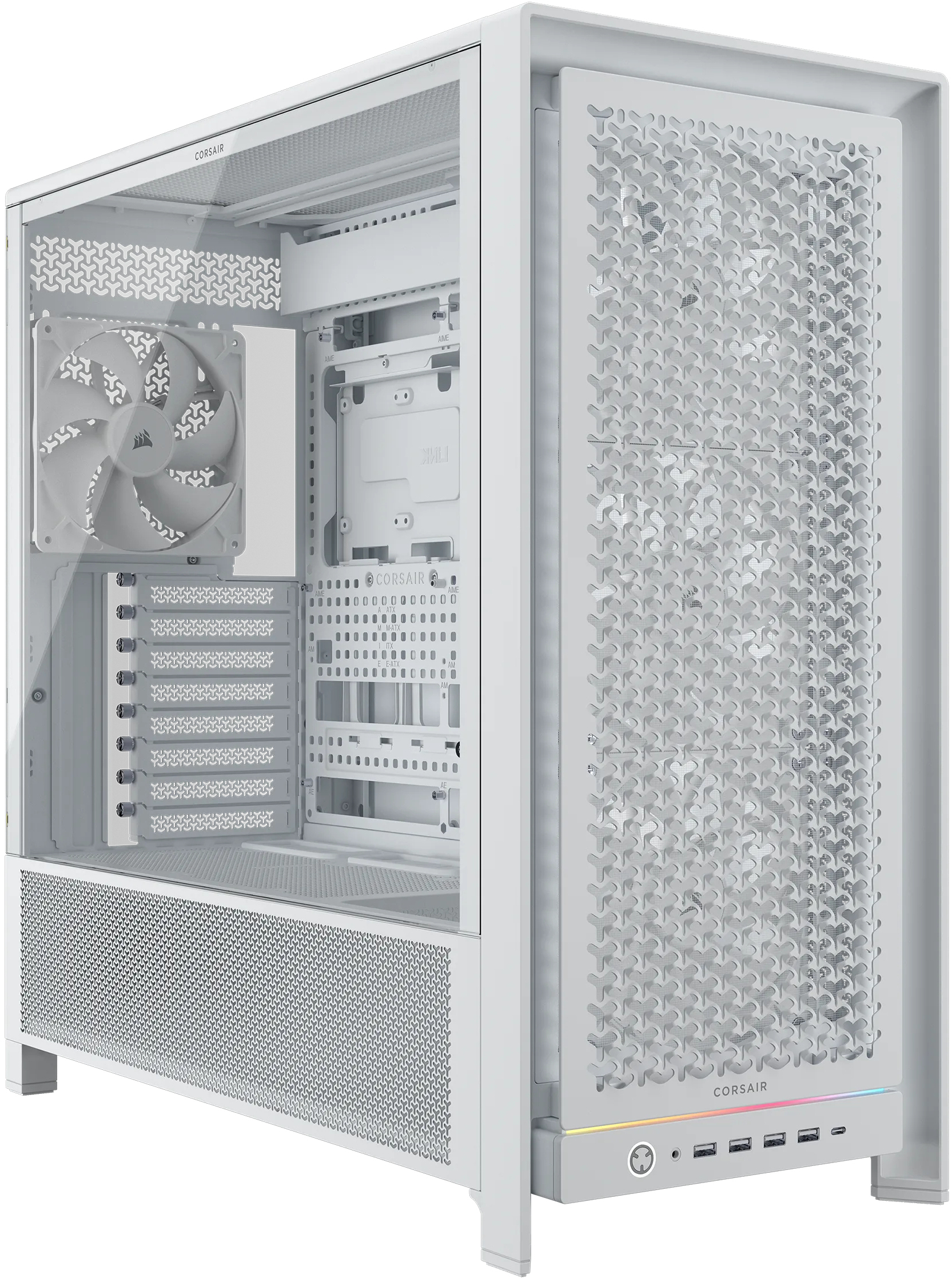 Corsair - Caixa E-ATX Corsair 5000D Airflow Branca Vidro Temperado