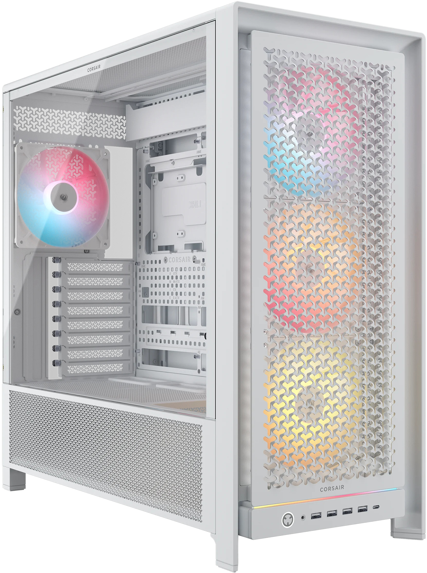 Corsair - Caixa E-ATX Corsair 5000D RS ARGB Airflow Branca Vidro Temperado