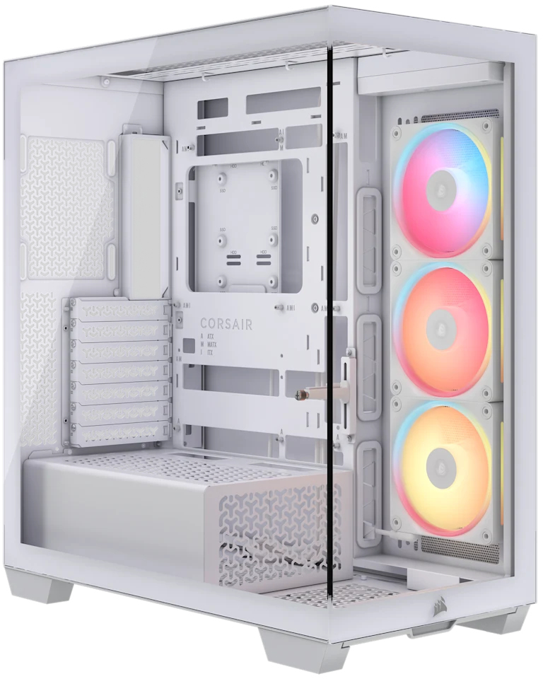 Corsair - Caixa E-ATX Corsair 3500X LXR Link RGB Branca Vidro Temperado