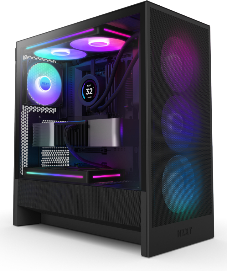 Caixa ATX NZXT H5 Flow RGB Compact Preta