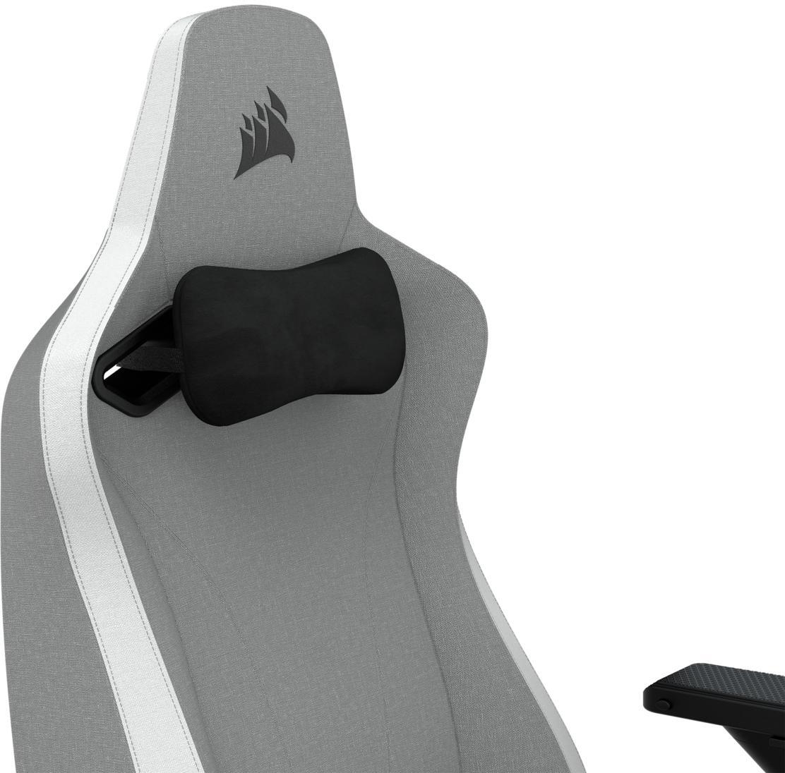Corsair - Cadeira Gaming Corsair TC200 Fabric - Tecido Branco/Cinza
