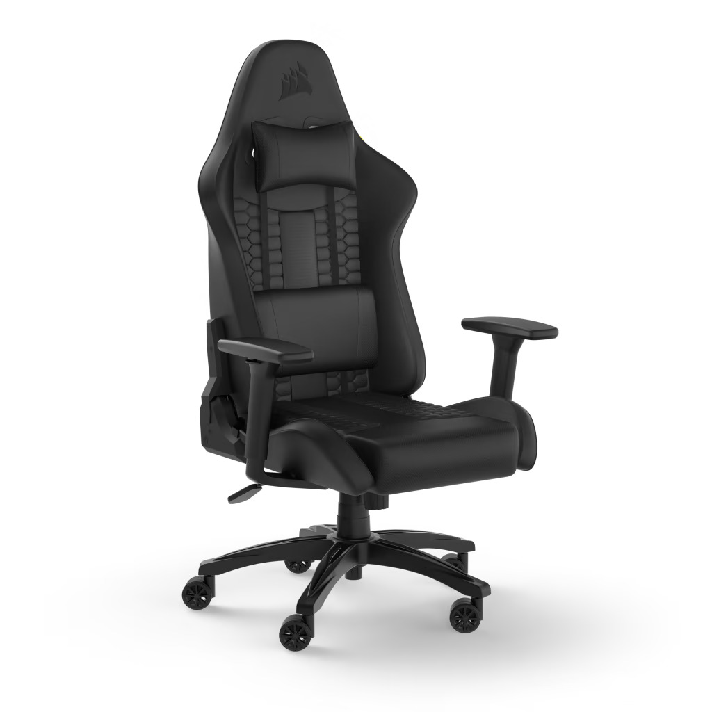 Corsair - Cadeira Gaming Corsair TC100 RELAXED - Couro sintético Preto/Preto