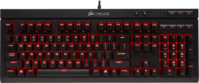Corsair - Teclado Corsair K68 LED Vermelho MX Red - Mecânico (PT)
