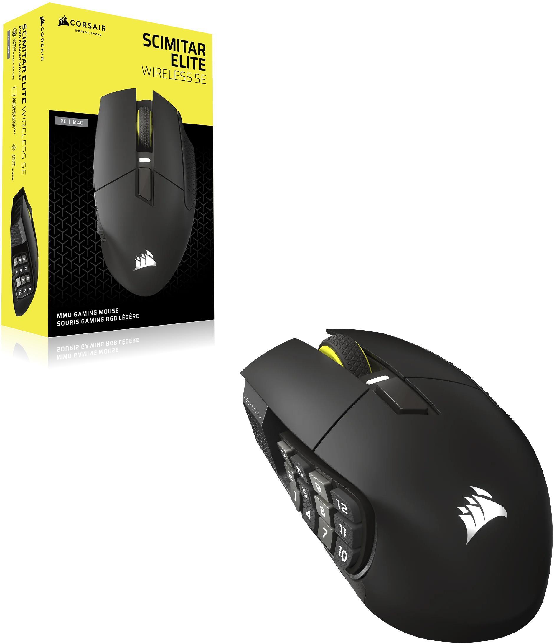  - Rato Corsair Scimitar Elite Gaming Wireless SE MMO 33000DPI Gun Metal