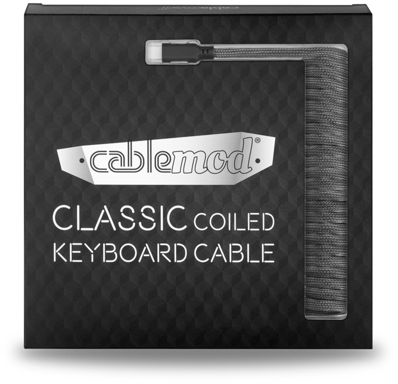 CableMod - Cabo Coiled CableMod Classic para Teclado USB A - USB Type C, 150cm - Carbon Grey