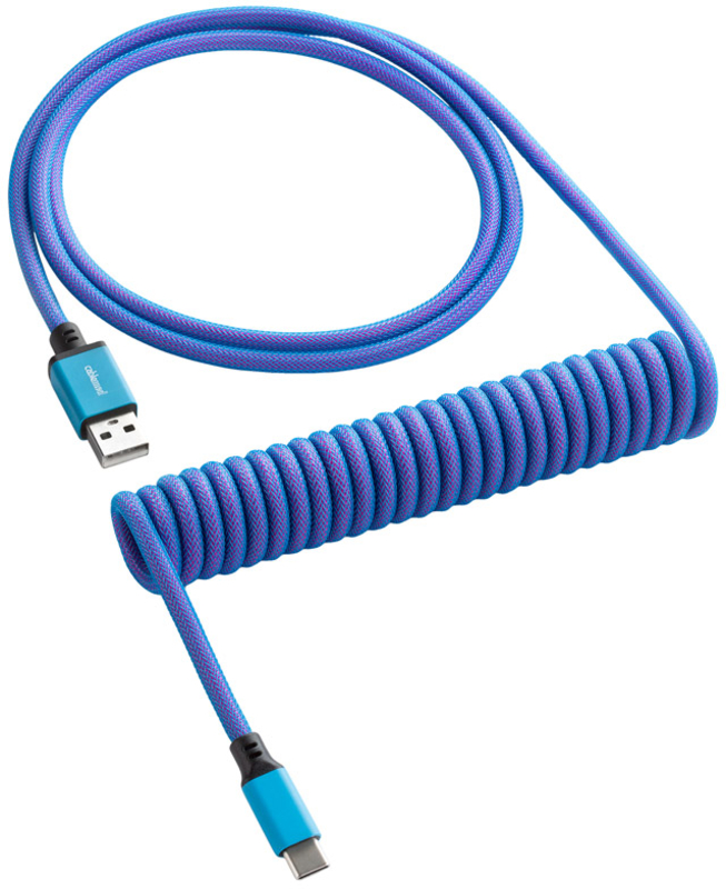 Cabo Coiled CableMod Classic para Teclado USB A - USB Type C 150cm - Galaxy Blue