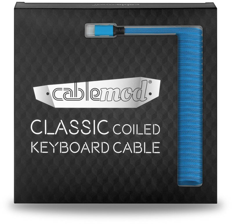 CableMod - Cabo Coiled CableMod Classic para Teclado USB A - USB Type C, 150cm - Spectrum Blue