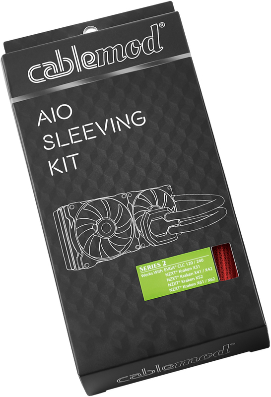 CableMod - Kit de Sleeving CableMod AIO Series 2 para EVGA CLC / NZXT Kraken Vermelho