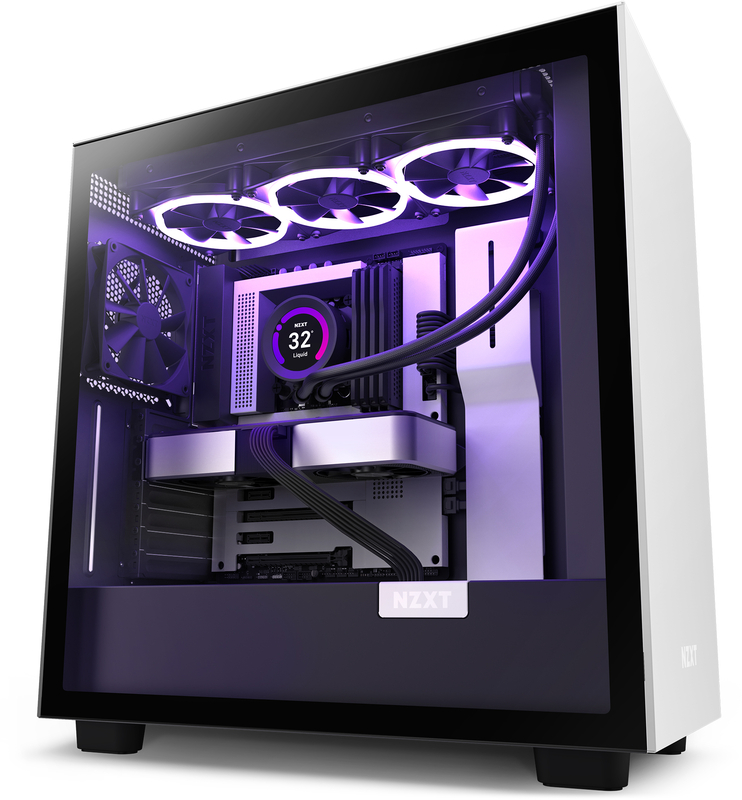 NZXT - Caixa ATX NZXT H7 Branco / Preto Vidro Temperado