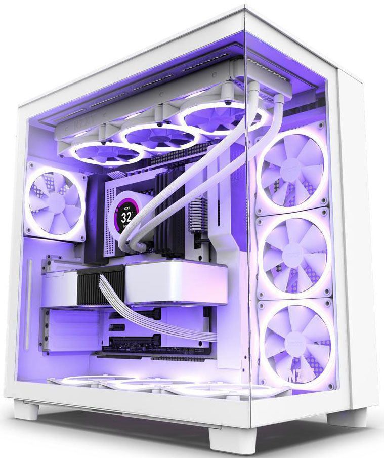 NZXT - Caixa ATX NZXT H9 Flow Branca Vidro Temperado