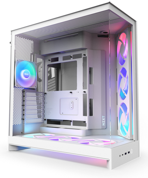 NZXT - Caixa E-ATX NZXT H9 Flow RGB+ Branca (2025) Vidro Temperado