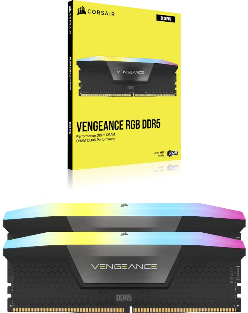 Corsair - Corsair Kit 128GB (2 x 64GB) DDR5 6400Mhz Vengeance RGB Black CL42