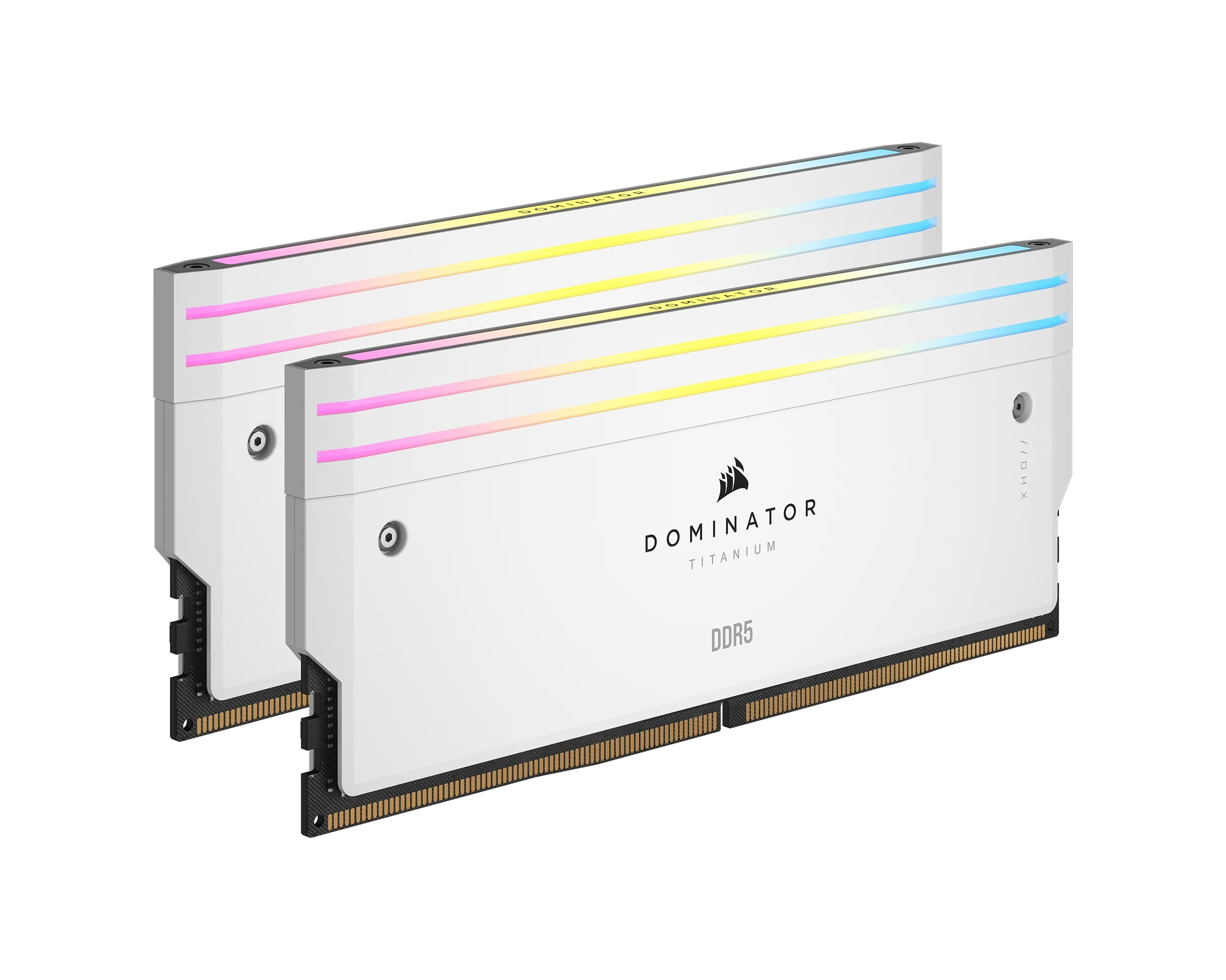Corsair - Corsair Kit 32GB (2 x 16GB) DDR5 6000MHz Dominator Titanium RGB White CL30