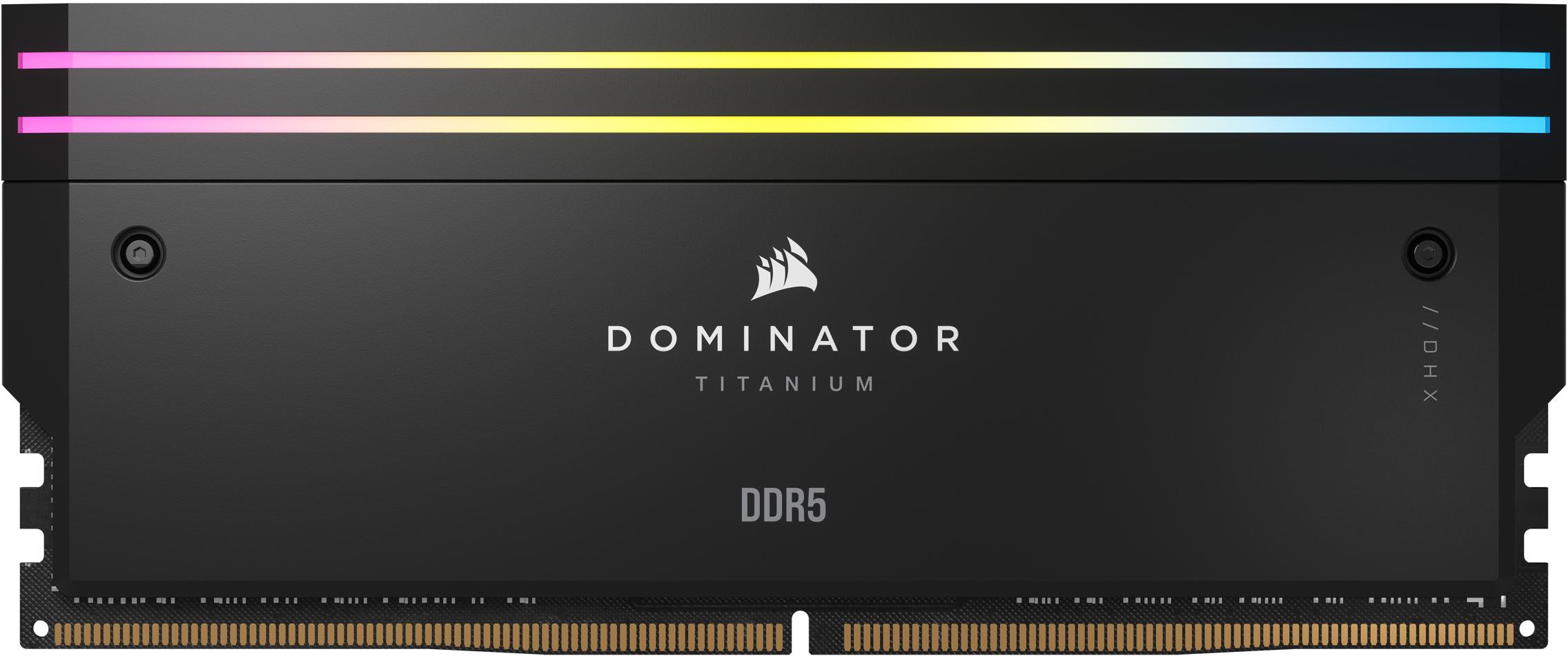 Corsair - Corsair Kit 32GB (2 x 16GB) DDR5 7200MHz Dominator Titanium RGB Black CL34