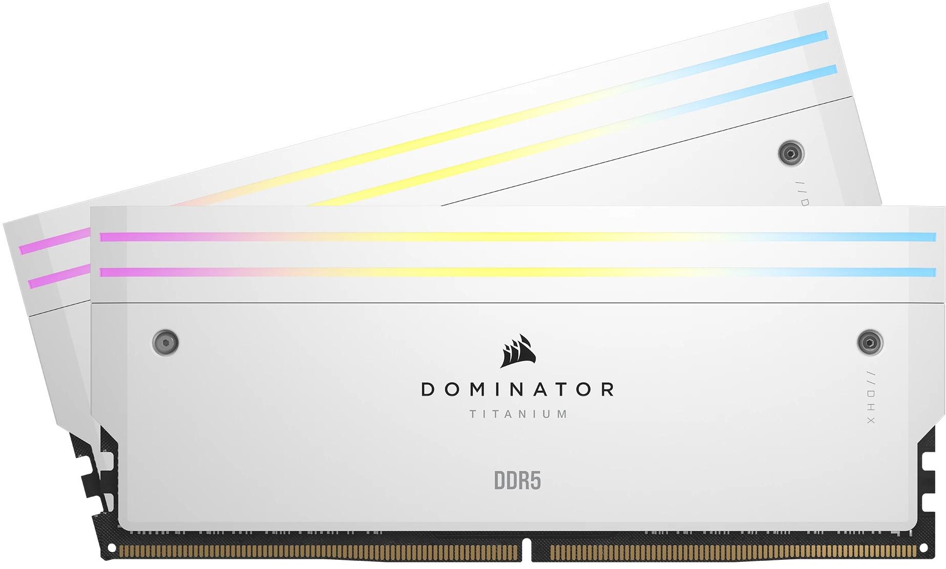 Corsair Kit 64GB (2 x 32GB) DDR5 6400MHz Dominator Titanium RGB White CL32
