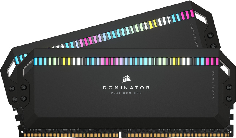 Corsair - Corsair Kit 32GB (2 x 16GB) DDR5 5200MHz Dominator Platinum RGB Black CL40