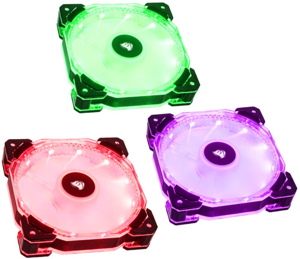 Ventoinha Corsair HD120 LED RGB PWM 120mm (Pack 3 + Controlador)