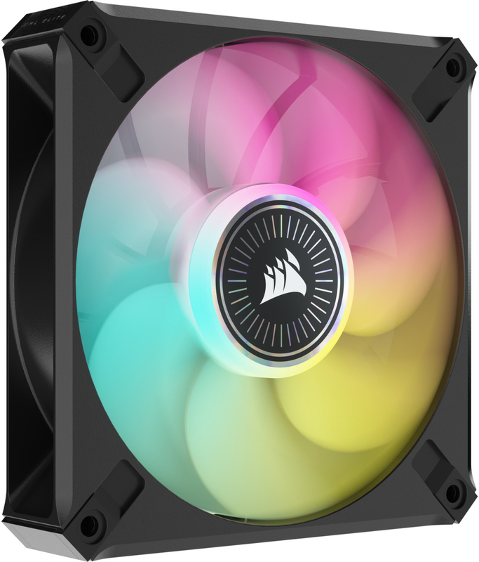 Corsair - Ventoinha Corsair iCUE ML120 RGB ELITE Premium PWM 120mm Magnetic Levitation Fan (Pack 3) c/ iCUE Lighting Node CORE