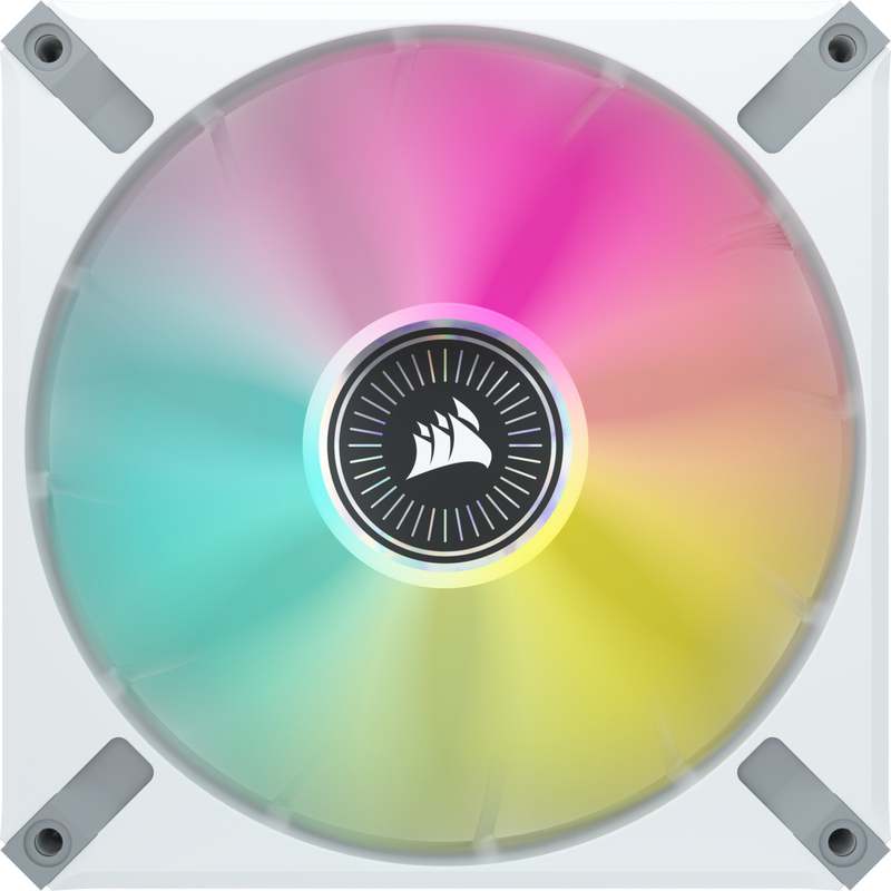 Corsair - Ventoinha Corsair iCUE ML140 RGB ELITE Premium PWM Branca 140mm (Pack 2) - Magnetic Levitation Fan