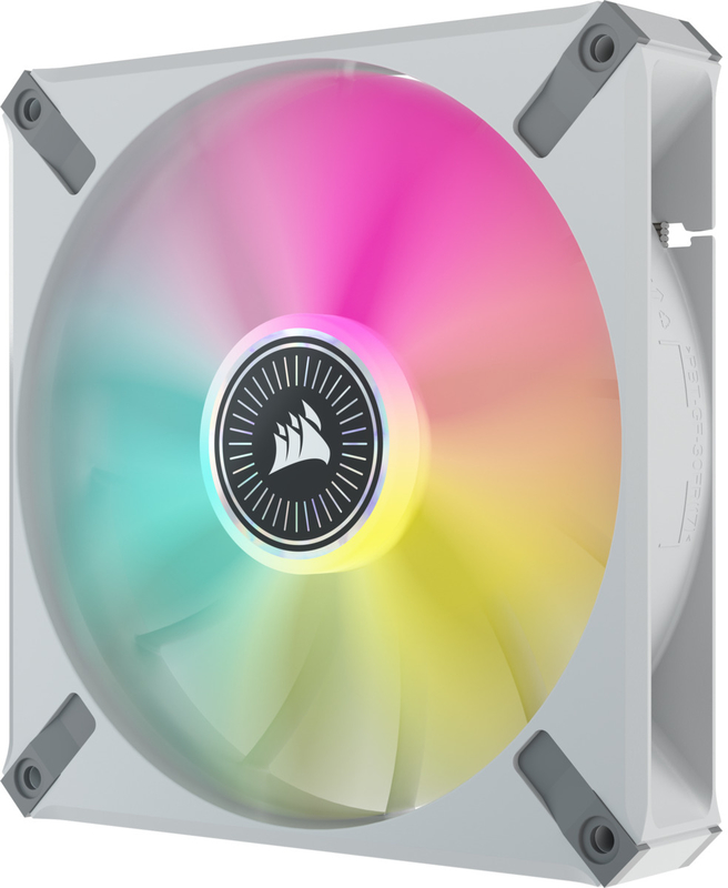 Corsair - Ventoinha Corsair iCUE ML140 RGB ELITE Premium PWM Branca 140mm (Pack 2) - Magnetic Levitation Fan