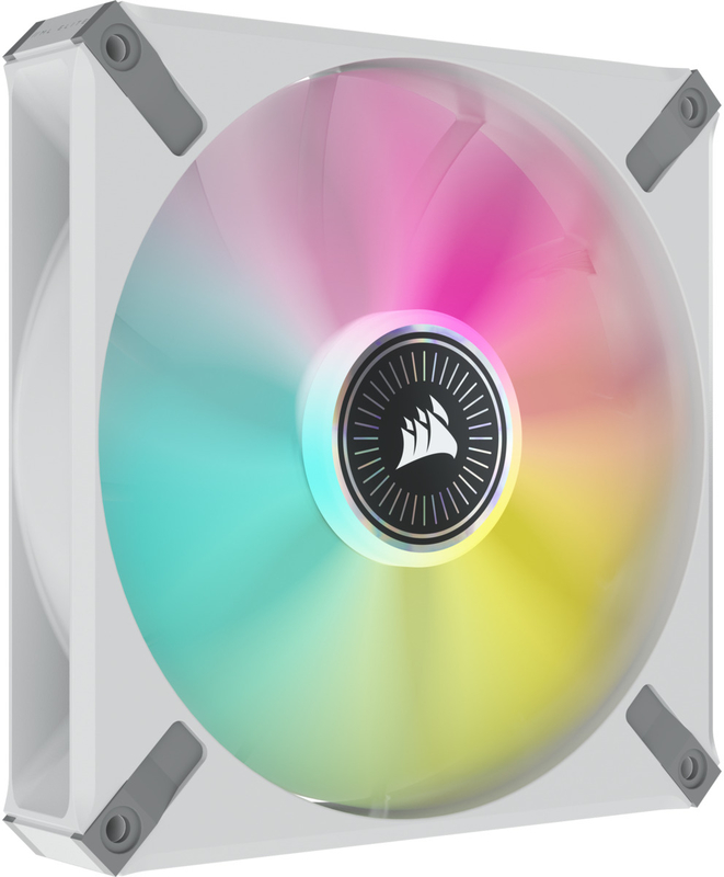 Corsair - Ventoinha Corsair iCUE ML140 RGB ELITE Premium PWM Branca 140mm (Pack 2) - Magnetic Levitation Fan