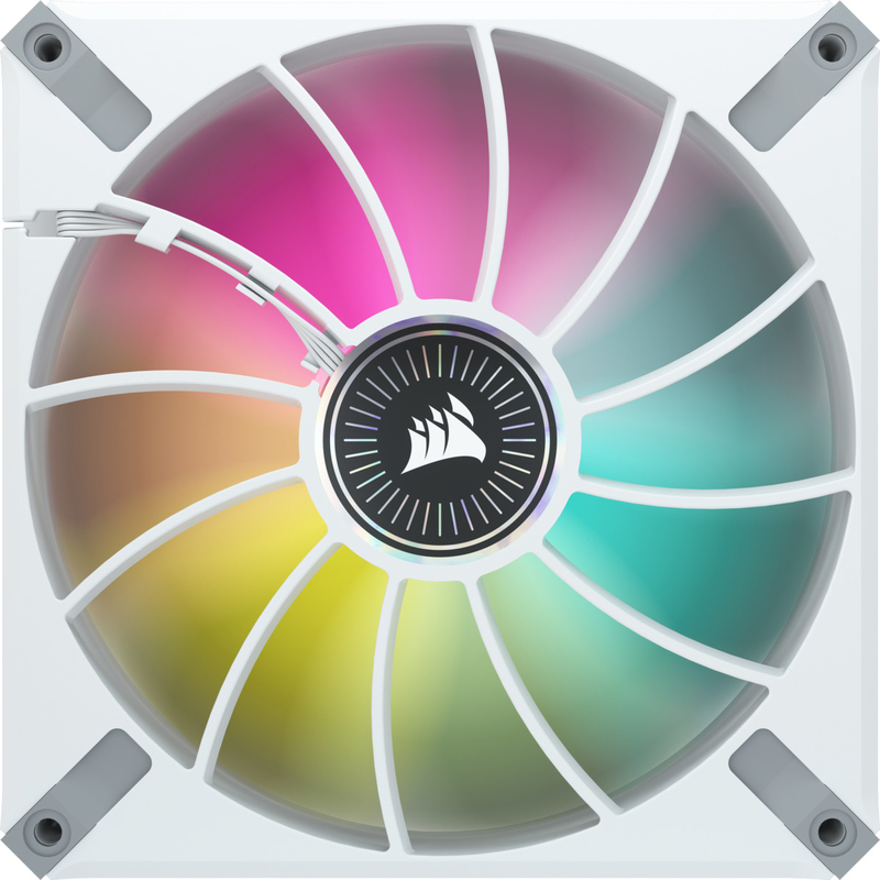 Corsair - Ventoinha Corsair iCUE ML140 RGB ELITE Premium PWM Branca 140mm (Pack 2) - Magnetic Levitation Fan