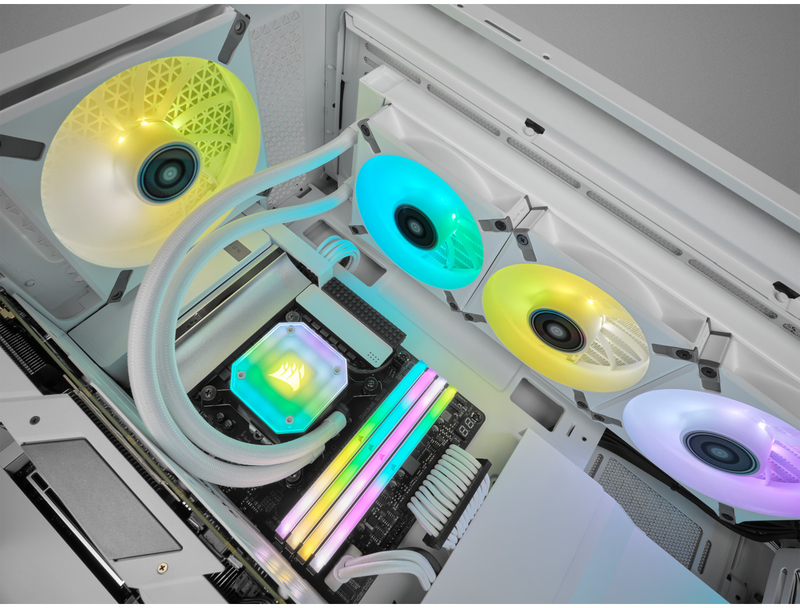 Corsair - Ventoinha Corsair iCUE ML140 RGB ELITE Premium PWM Branca 140mm (Pack 2) - Magnetic Levitation Fan