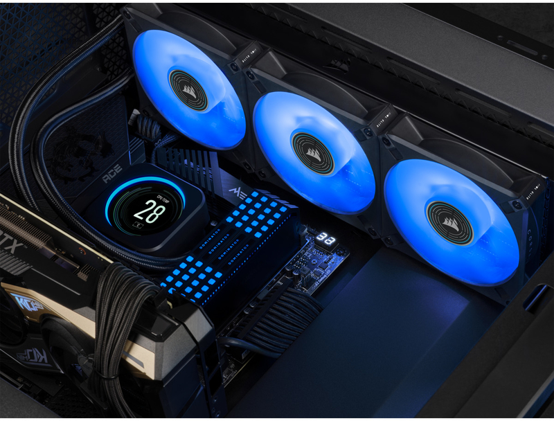 Corsair - Ventoinha Corsair ML120 ELITE LED Blue Premium PWM 120mm - Magnetic Levitation Fan