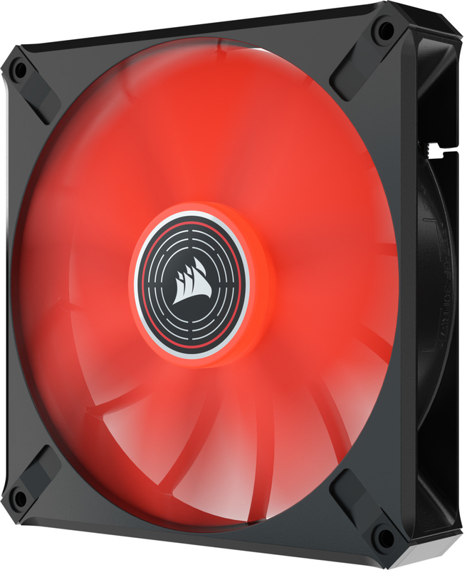 Corsair - Ventoinha Corsair ML140 ELITE LED Red Premium PWM 140mm Magnetic Levitation Fan